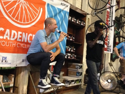 Attorney Piscitello speaking into microphone