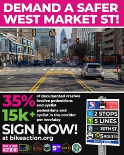 Philly Bike Action Petition Calls For Urgent Change On West Market Street