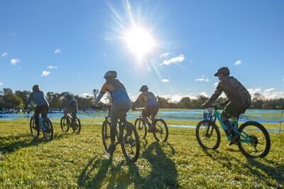 Students from AIM Academy at a ride sponsored by NICA 