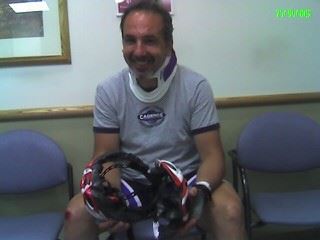 Attorney Joe Piscitello holding bike helmet